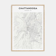 Chattanooga Map Portrait Poster