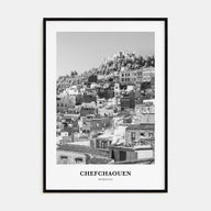 Chefchaouen Portrait B&W Poster