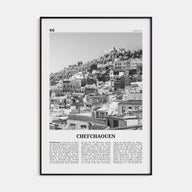 Chefchaouen Travel B&W Poster