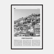 Chefchaouen Travel B&W Poster