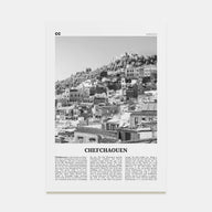 Chefchaouen Travel B&W Poster