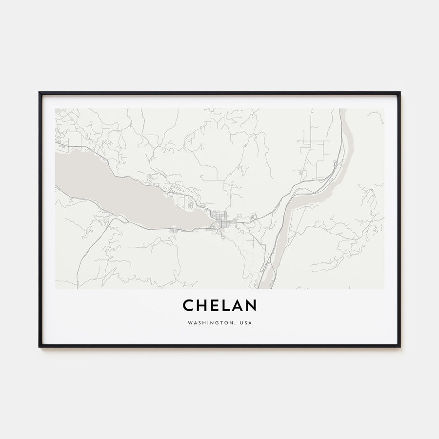 Chelan Map Landscape Poster