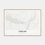 Chelan Map Landscape Poster