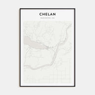 Chelan Map Portrait Poster