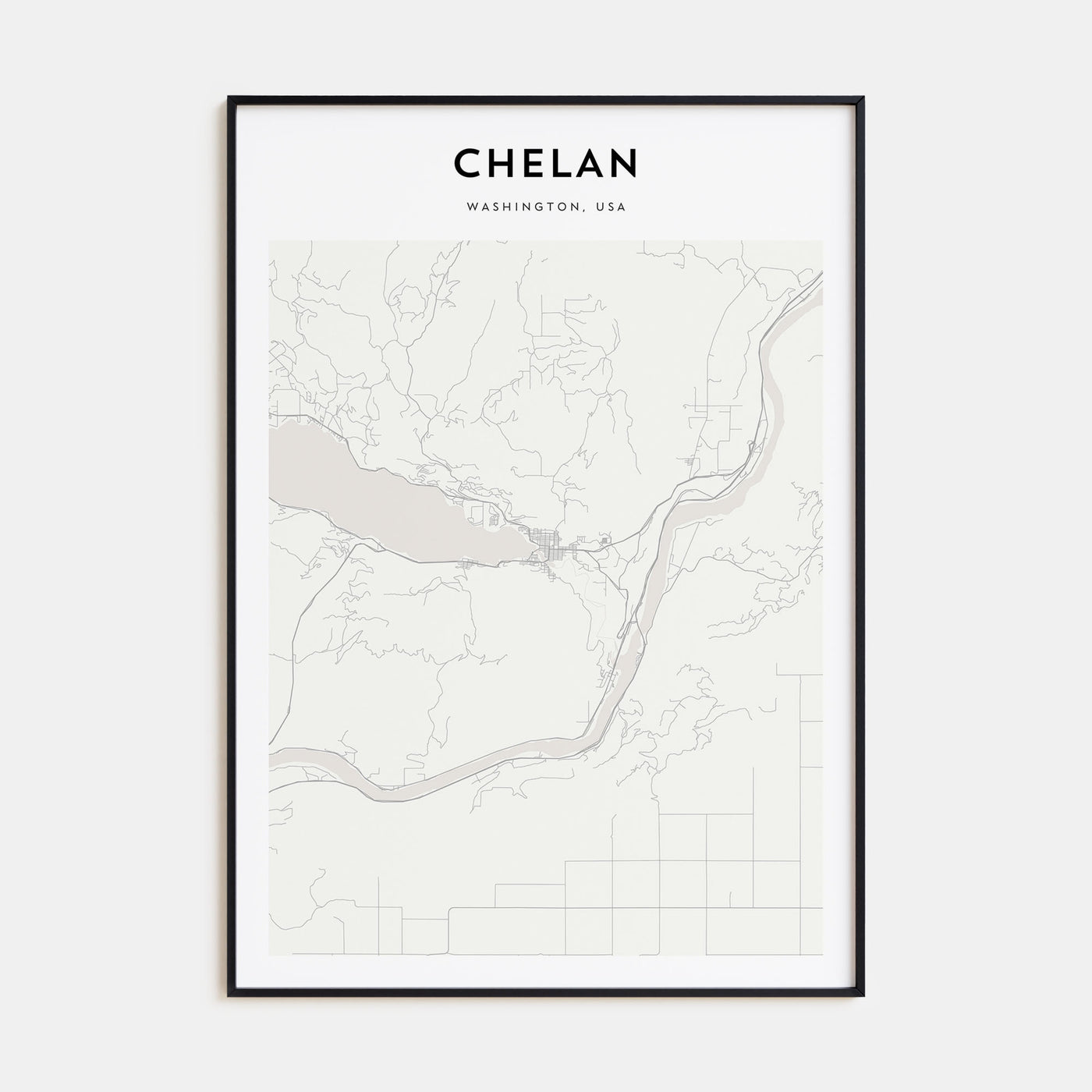 Chelan Map Portrait Poster
