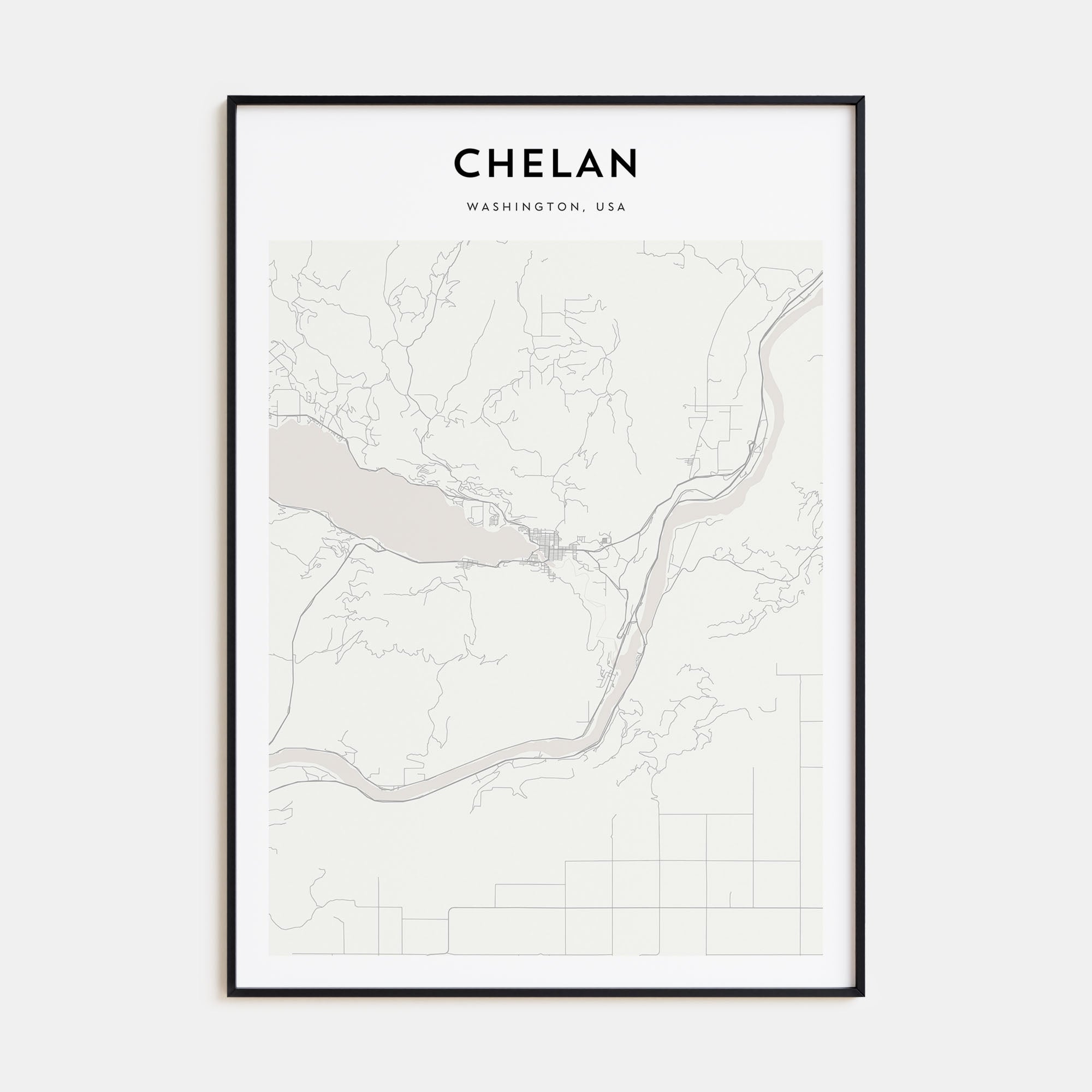 Chelan Map Portrait Poster