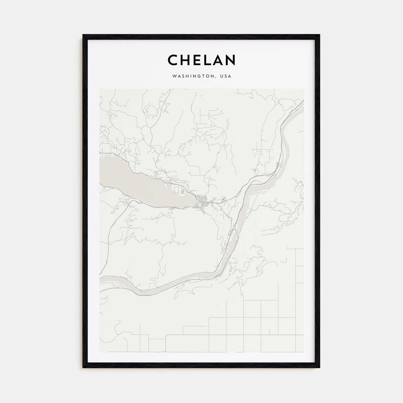Chelan Map Portrait Poster