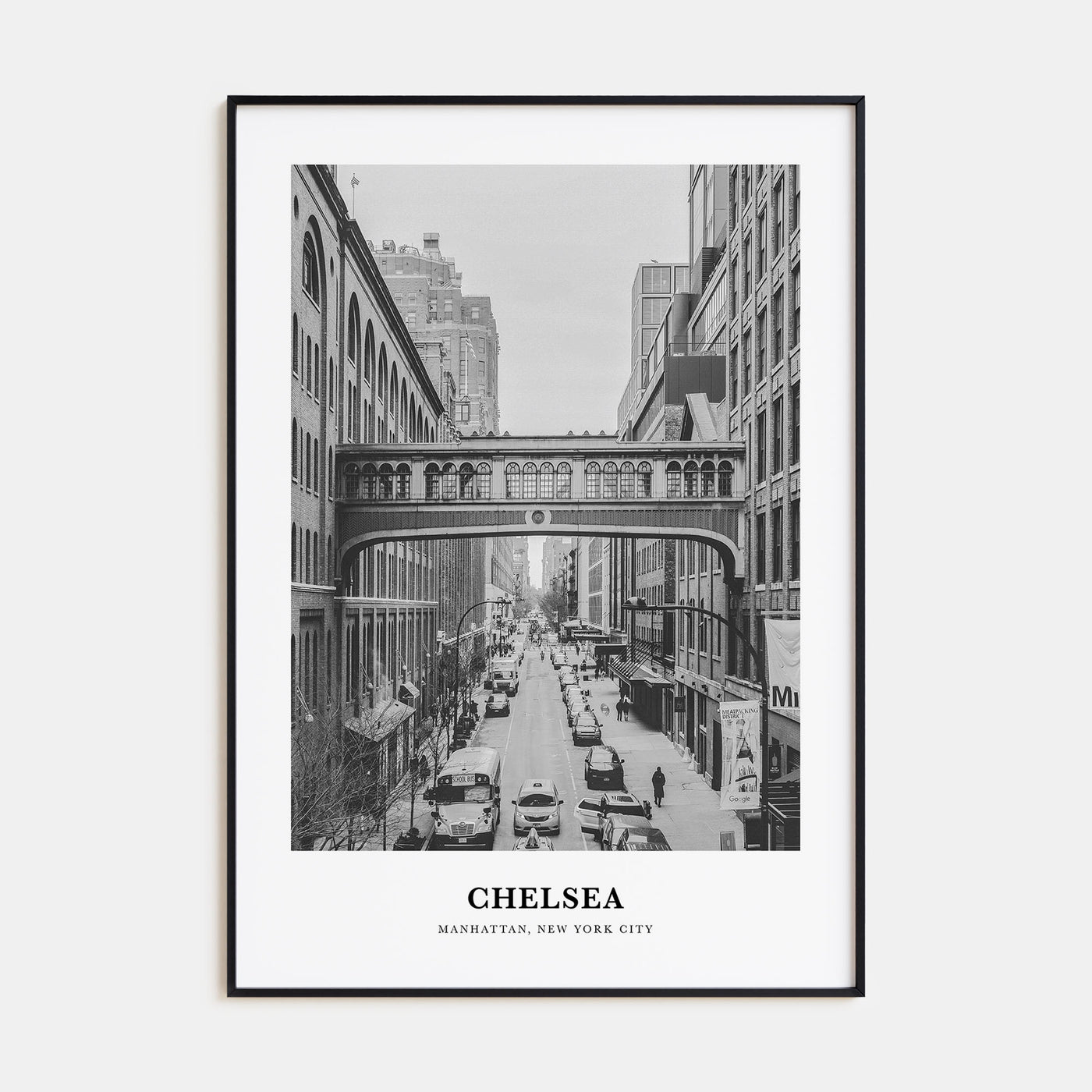 Chelsea, New York Portrait B&W Poster