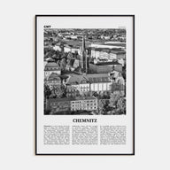 Chemnitz Travel B&W Poster