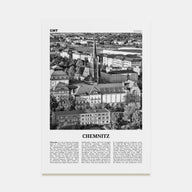 Chemnitz Travel B&W Poster