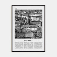 Chemnitz Travel B&W Poster