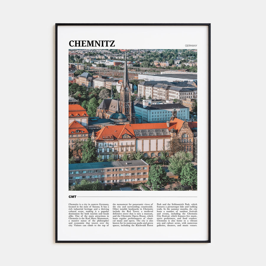 Chemnitz Travel Color Poster