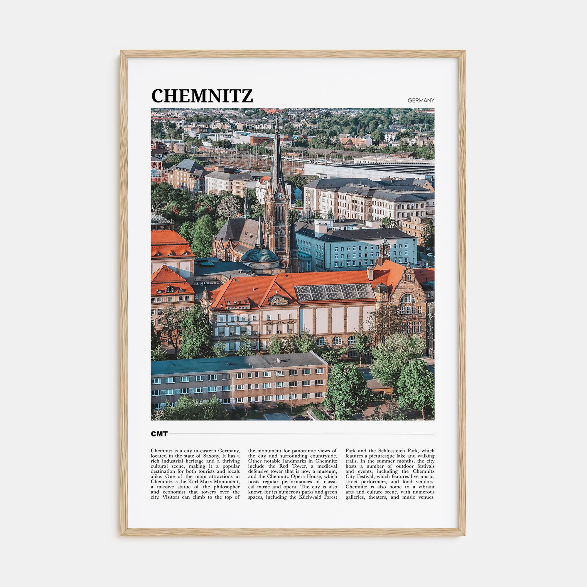 Chemnitz Travel Color Poster