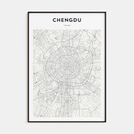 Chengdu Map Portrait Poster