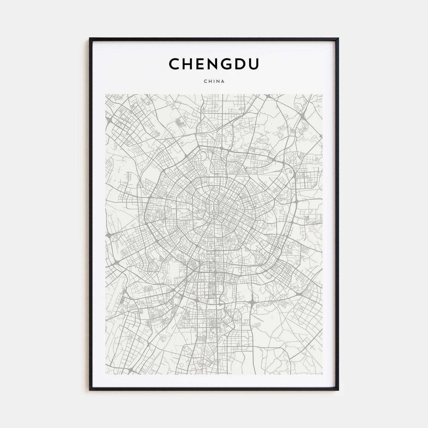 Chengdu Map Portrait Poster