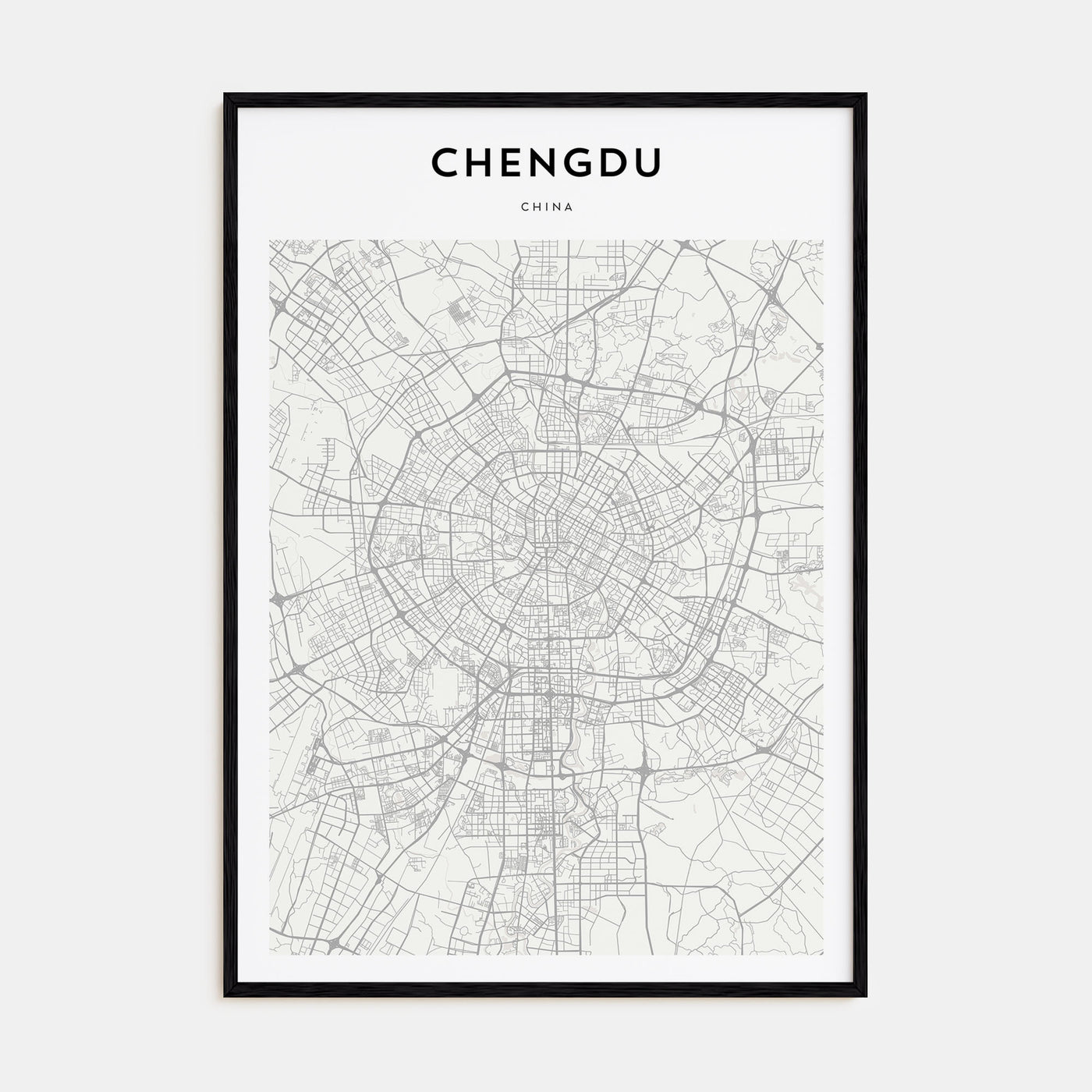 Chengdu Map Portrait Poster