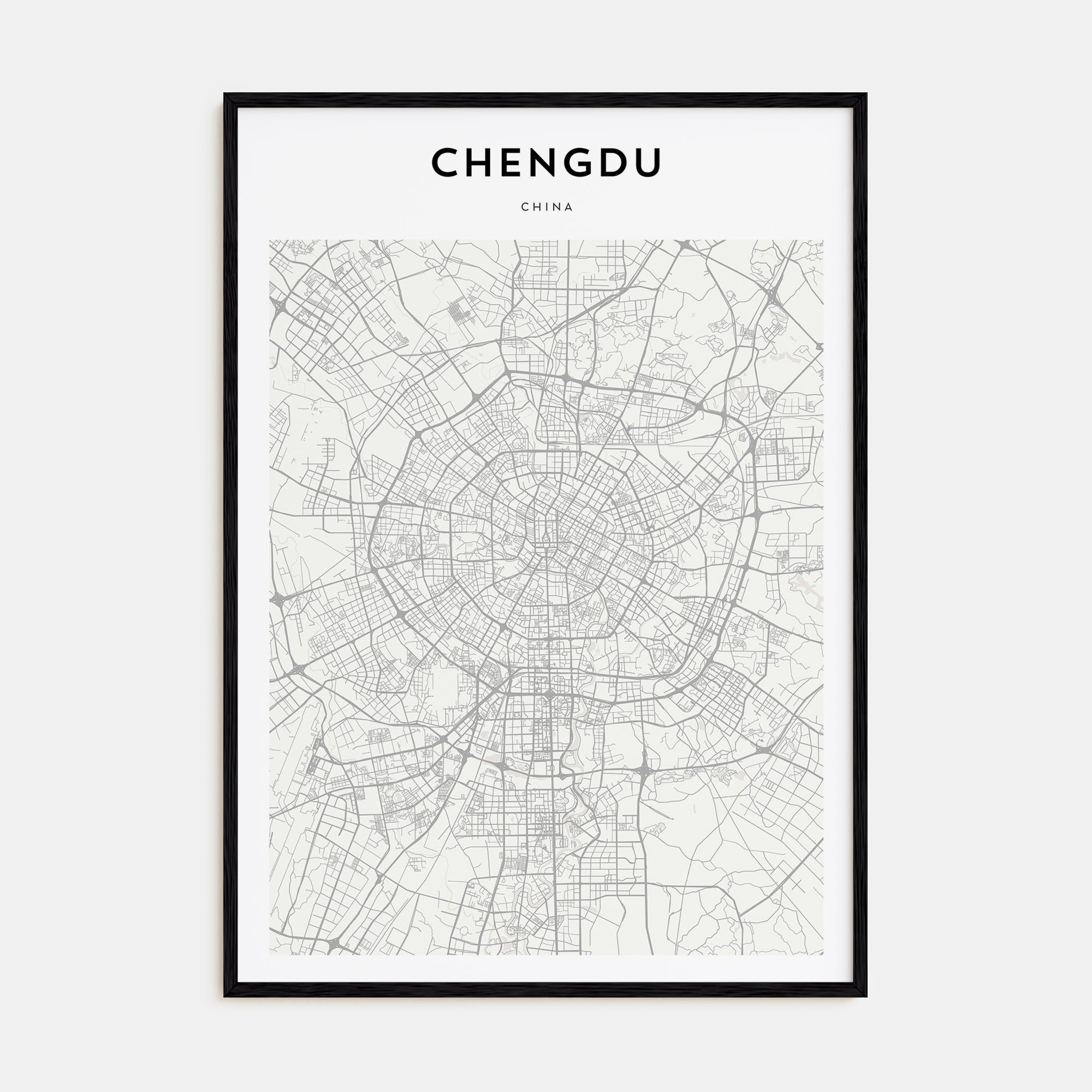 Chengdu Map Portrait Poster