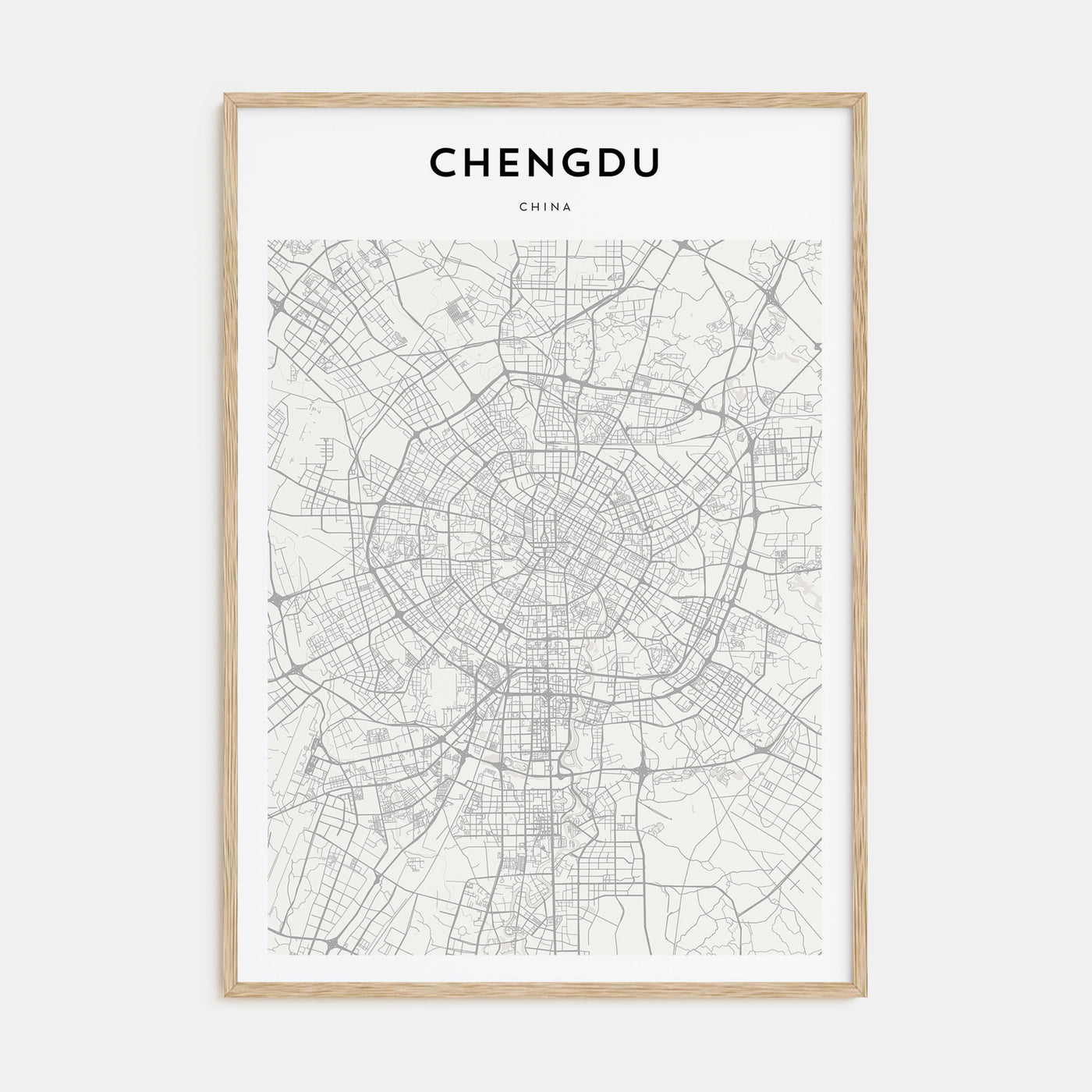Chengdu Map Portrait Poster