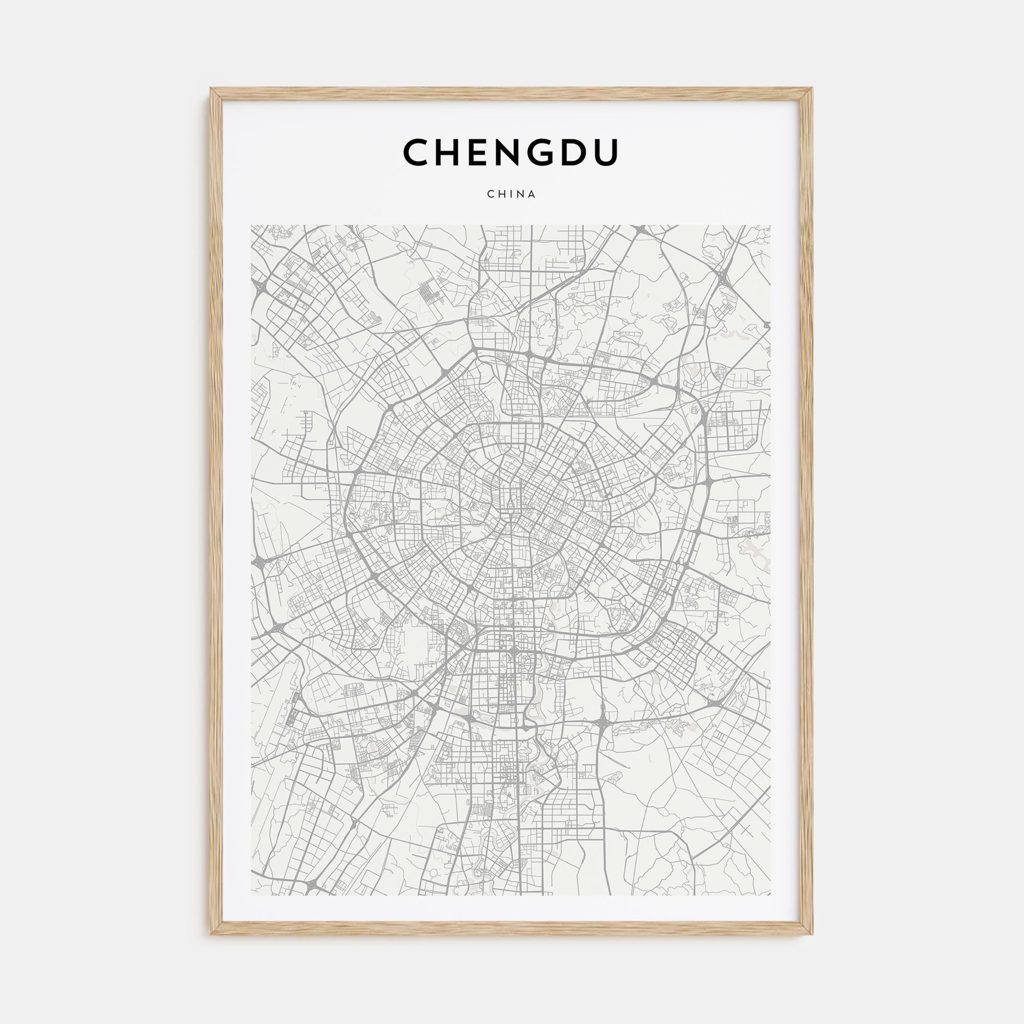 Chengdu Map Portrait Poster