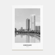 Chengdu Portrait B&W Poster