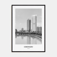 Chengdu Portrait B&W Poster
