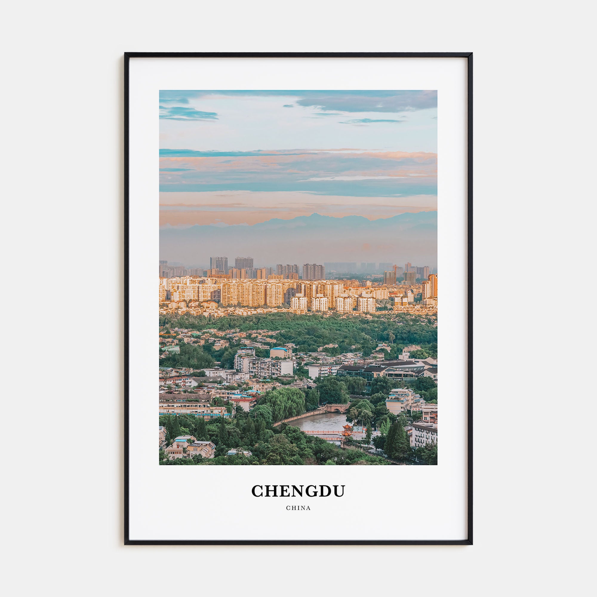 Chengdu Portrait Color No 2 Poster