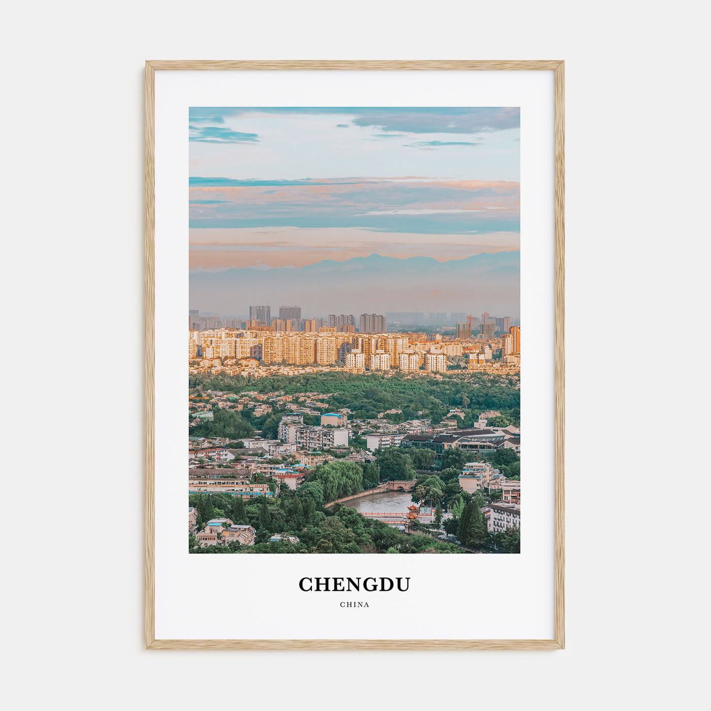 Chengdu Portrait Color No 2 Poster