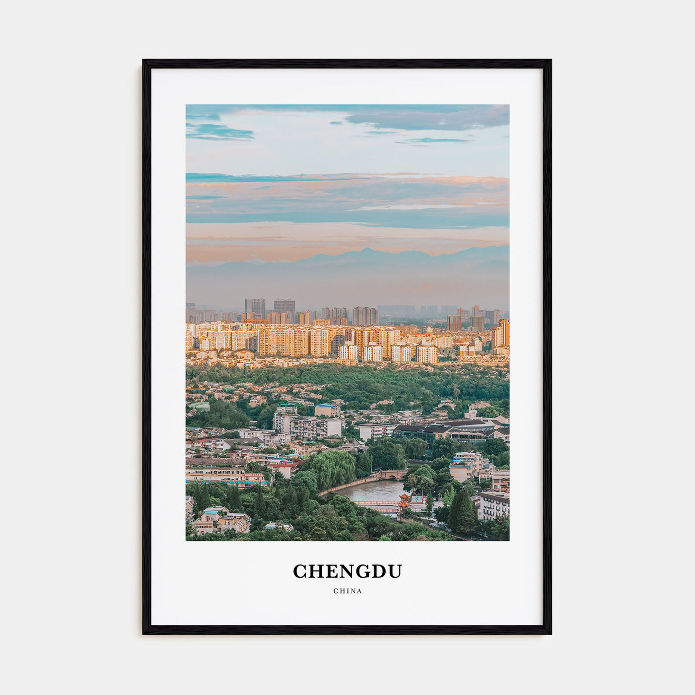 Chengdu Portrait Color No 2 Poster