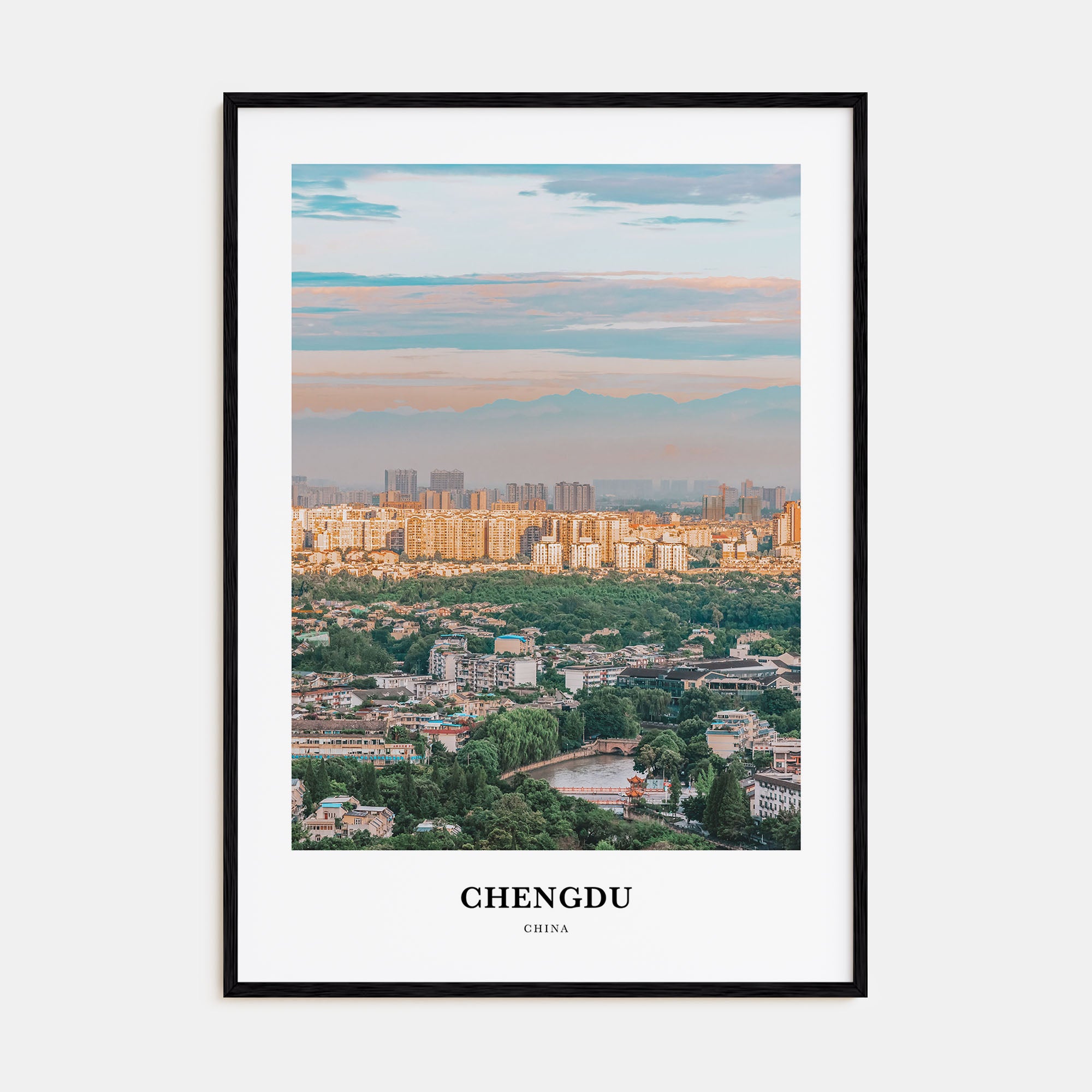 Chengdu Portrait Color No 2 Poster