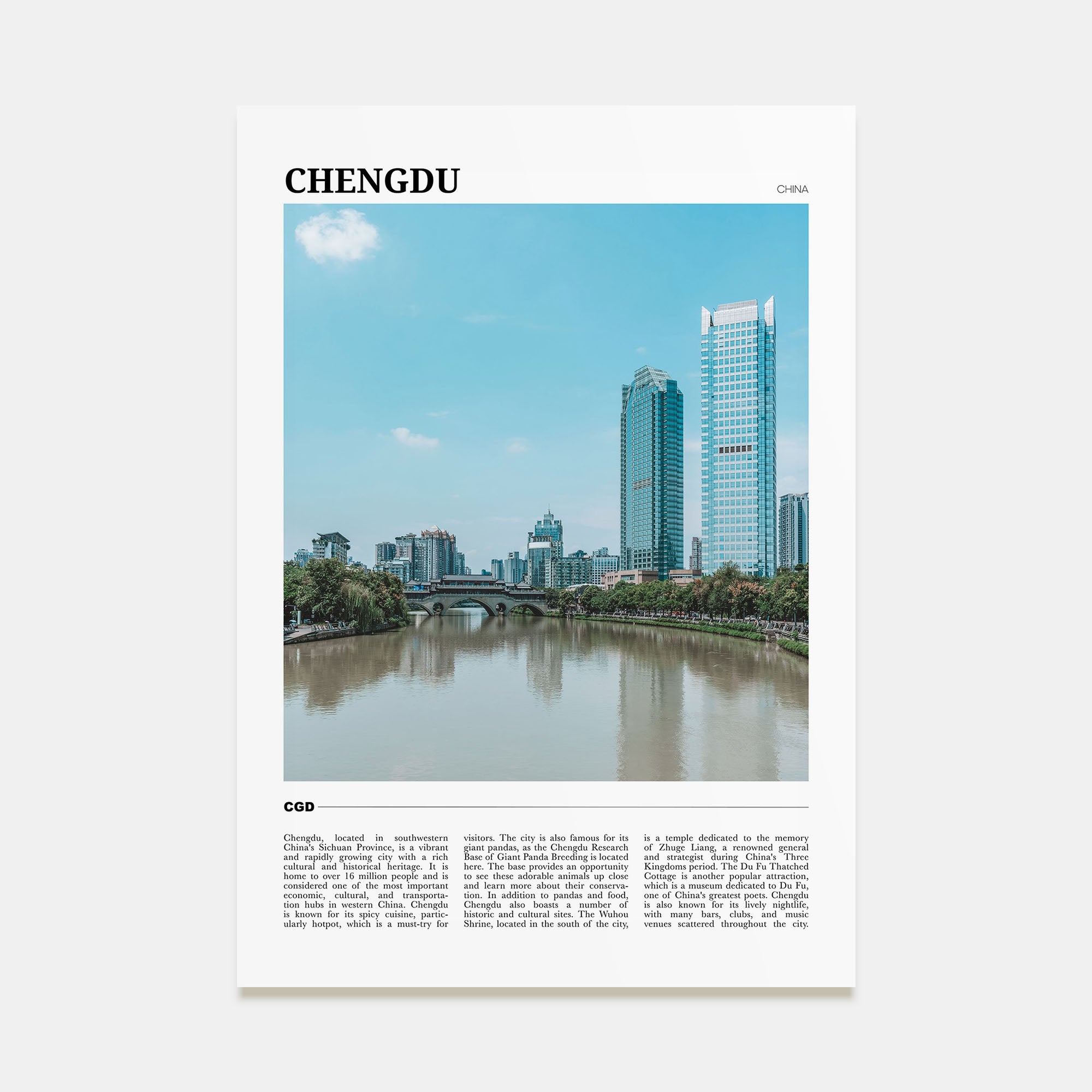 Chengdu Travel Color No 1 Poster