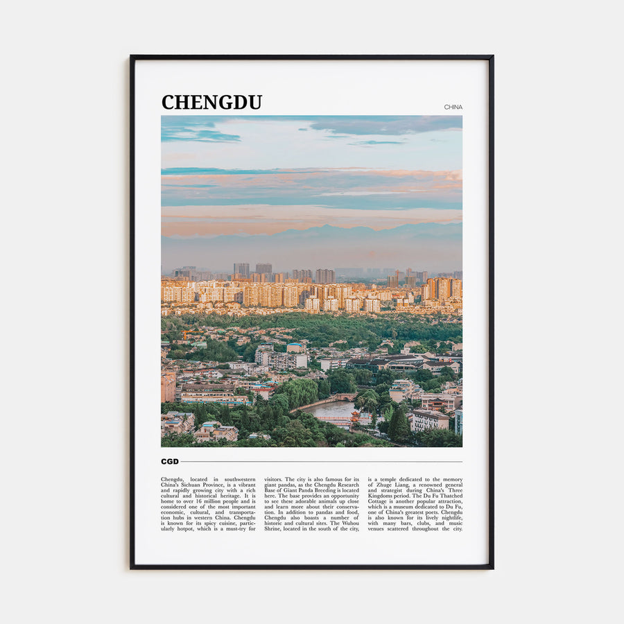 Chengdu Travel Color No 2 Poster