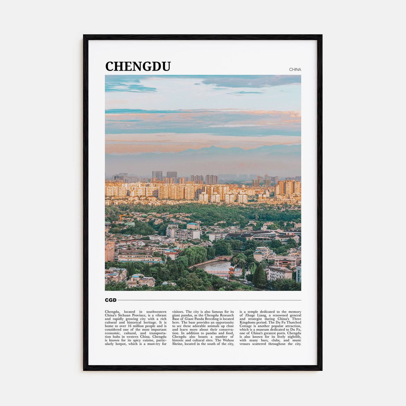 Chengdu Travel Color No 2 Poster