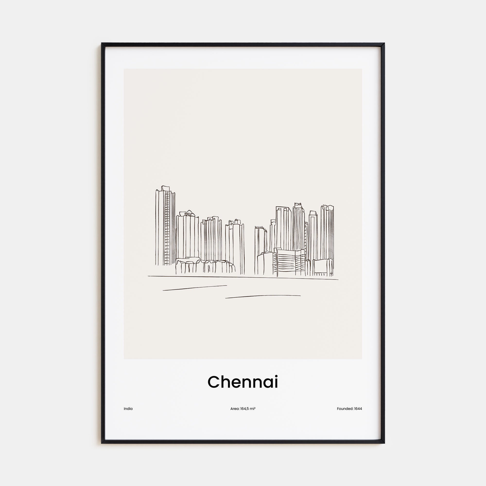 Chennai Drawn Poster