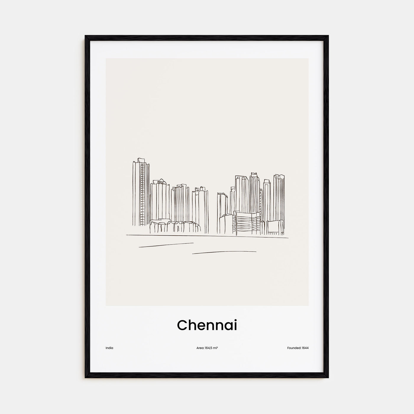 Chennai Drawn Poster