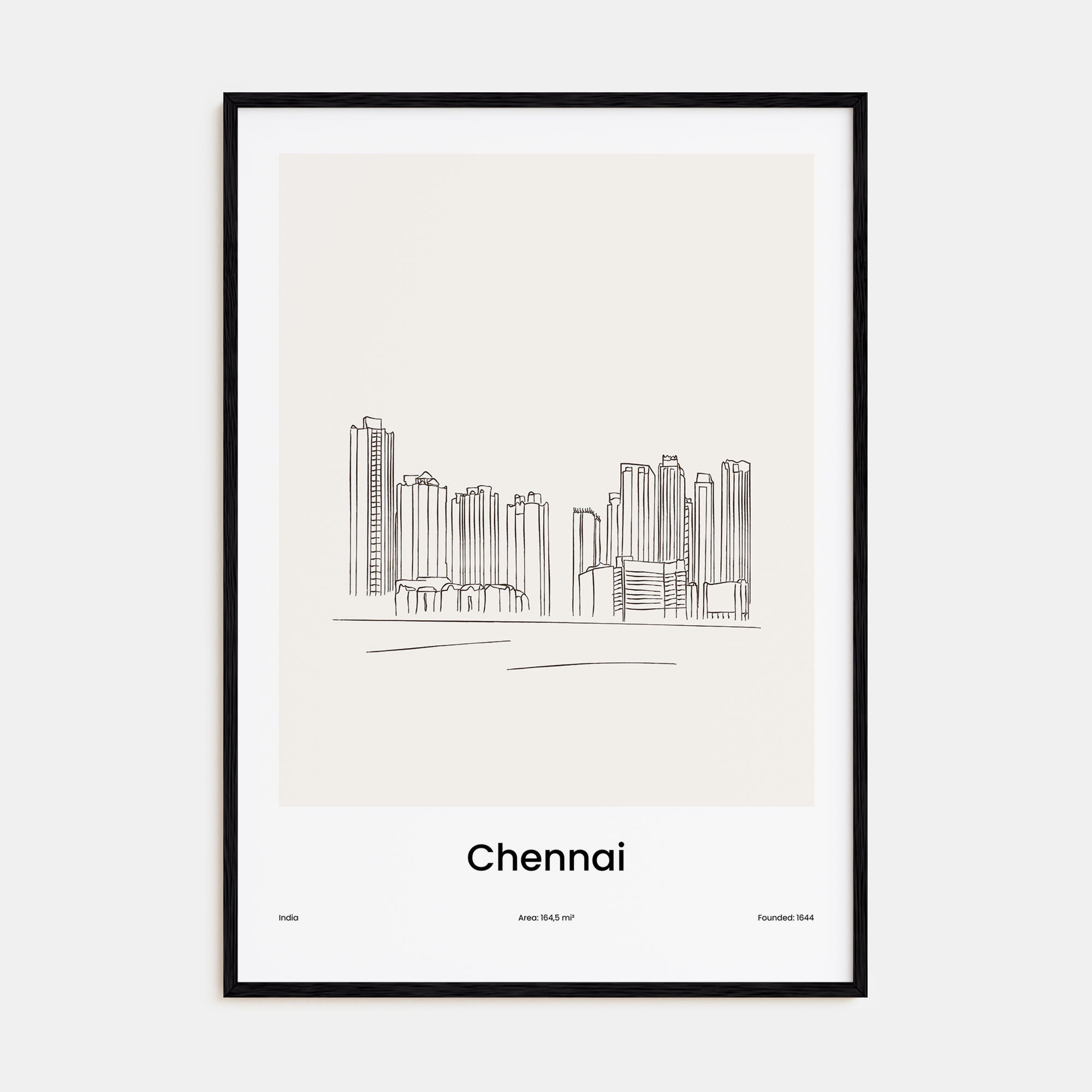 Chennai Drawn Poster