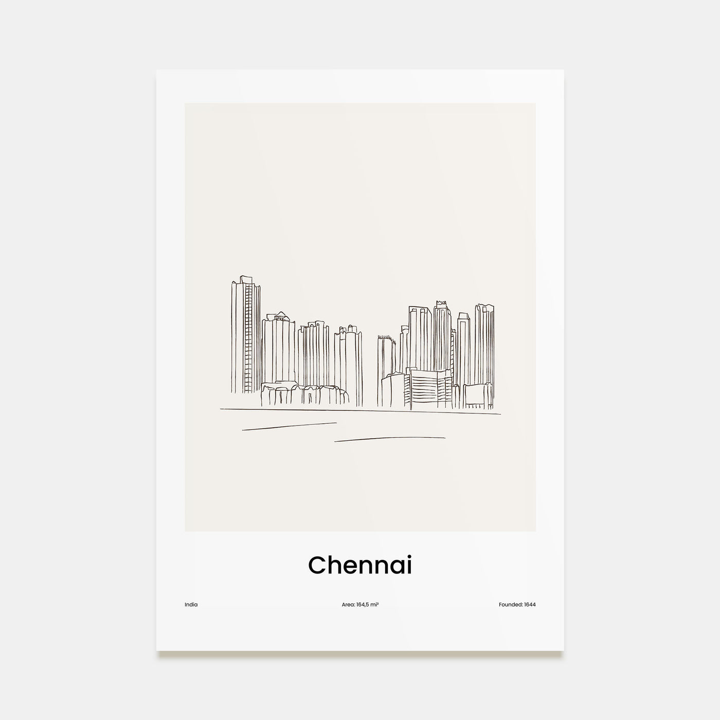 Chennai Drawn Poster