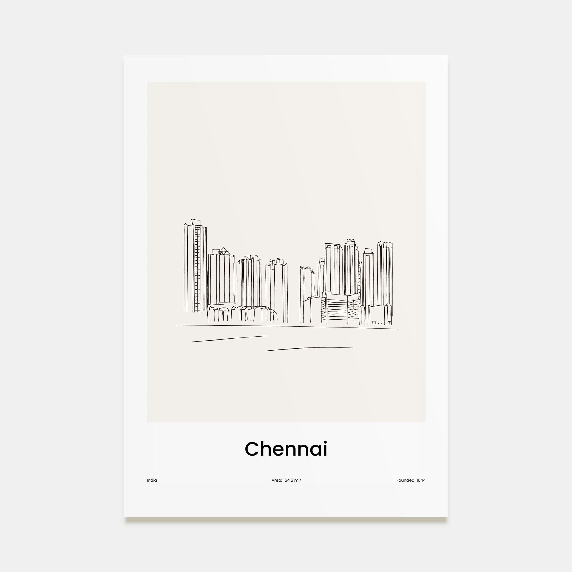 Chennai Drawn Poster