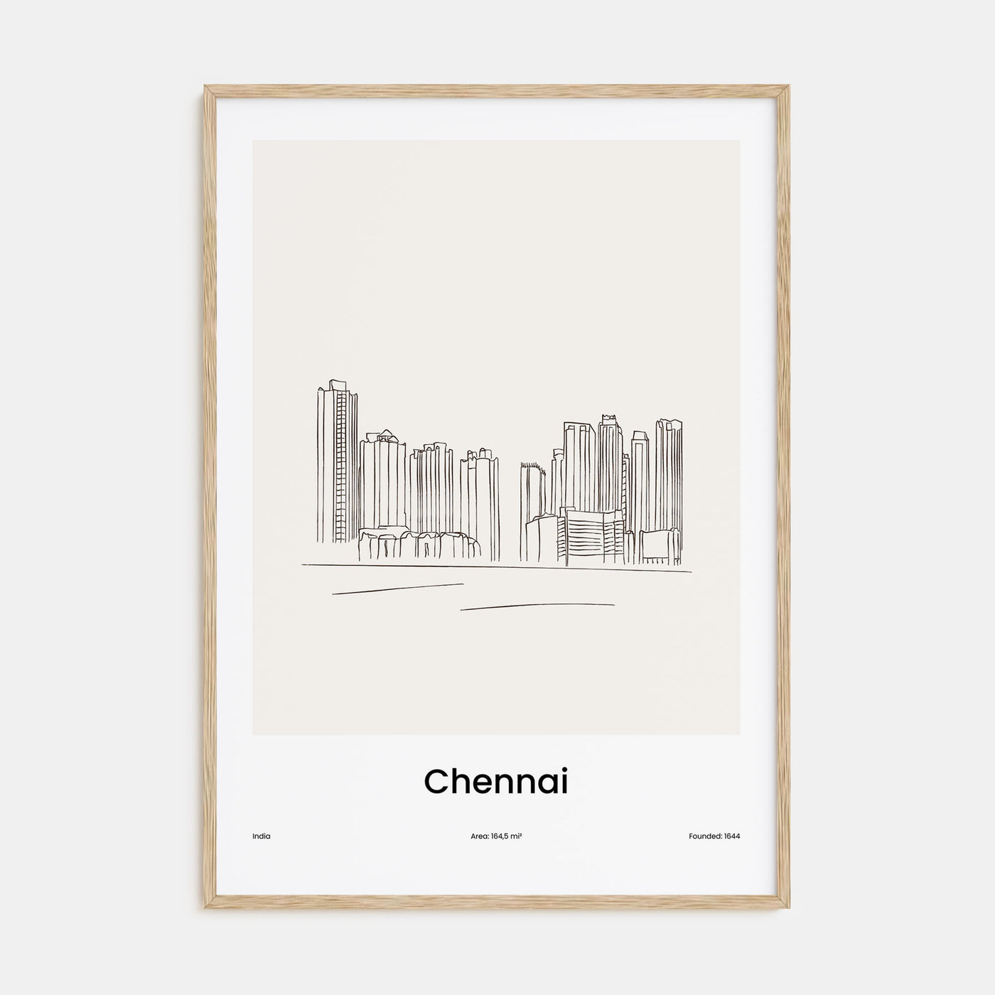 Chennai Drawn Poster