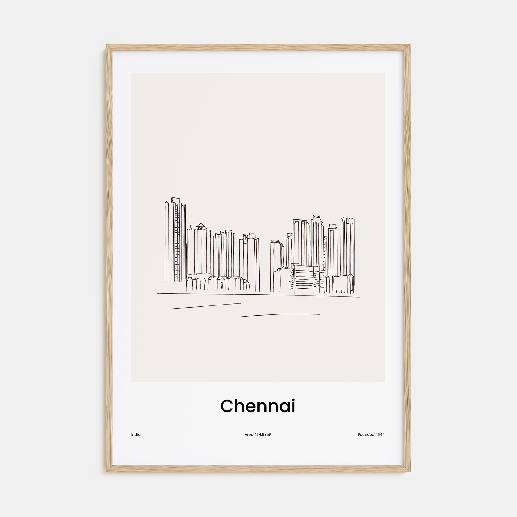 Chennai Drawn Poster