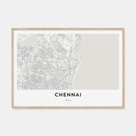 Chennai Map Landscape Poster