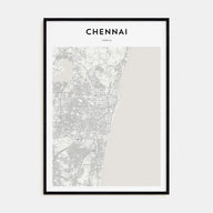 Chennai Map Portrait Poster