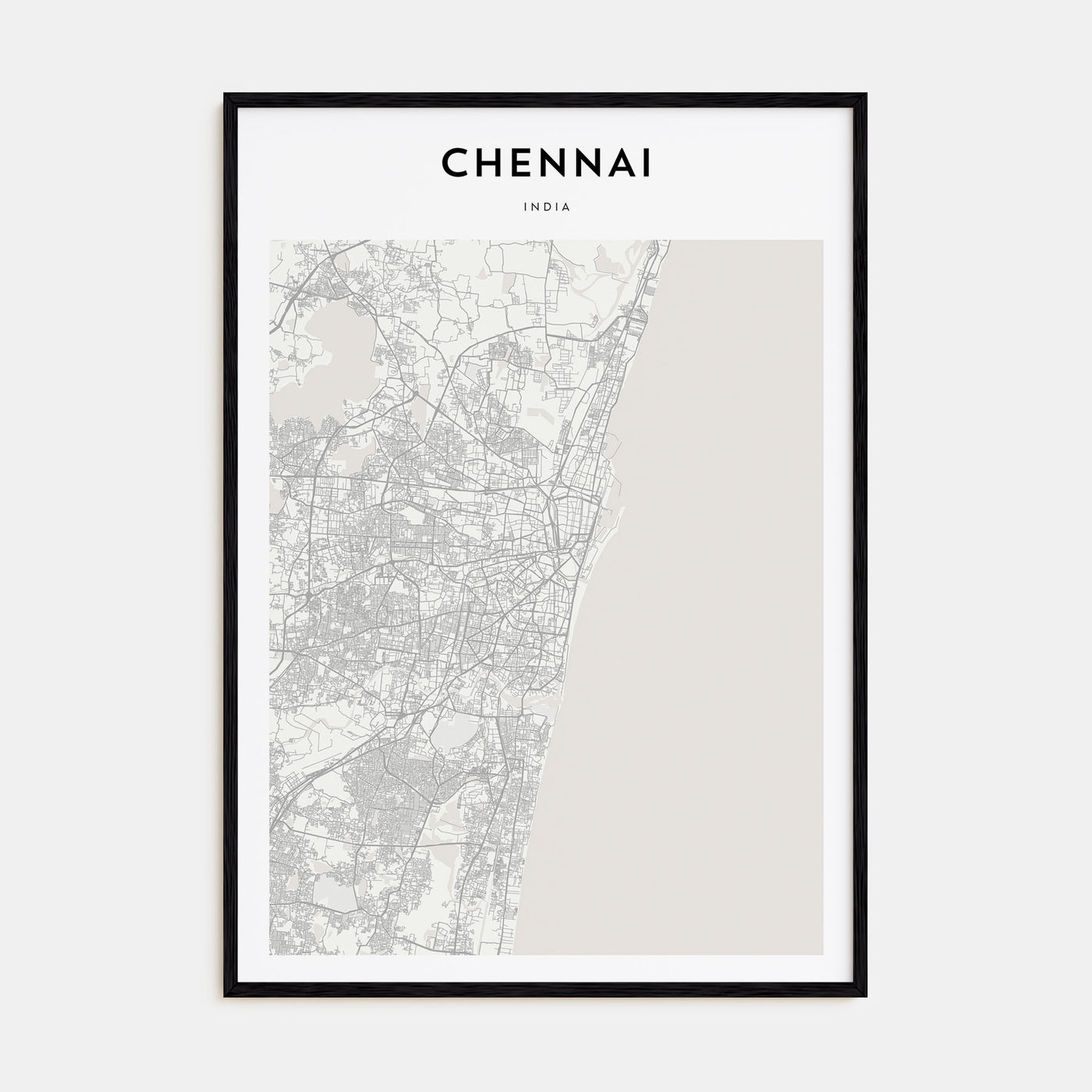 Chennai Map Portrait Poster