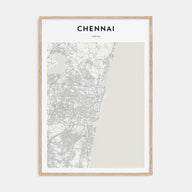 Chennai Map Portrait Poster