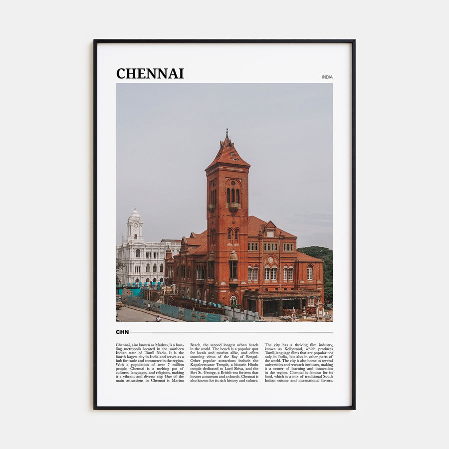 Chennai Travel Color Poster