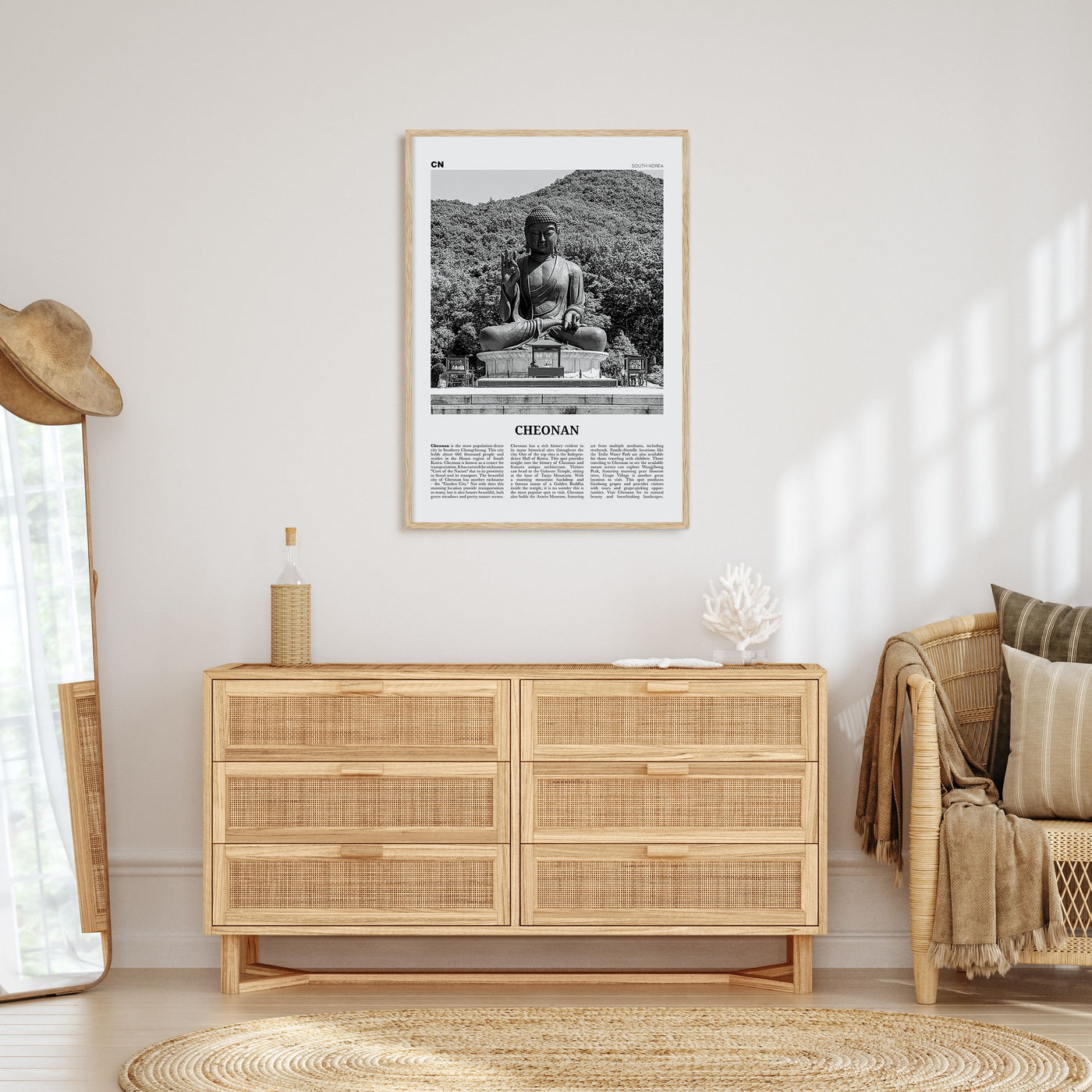 Cheonan Travel B&W Poster