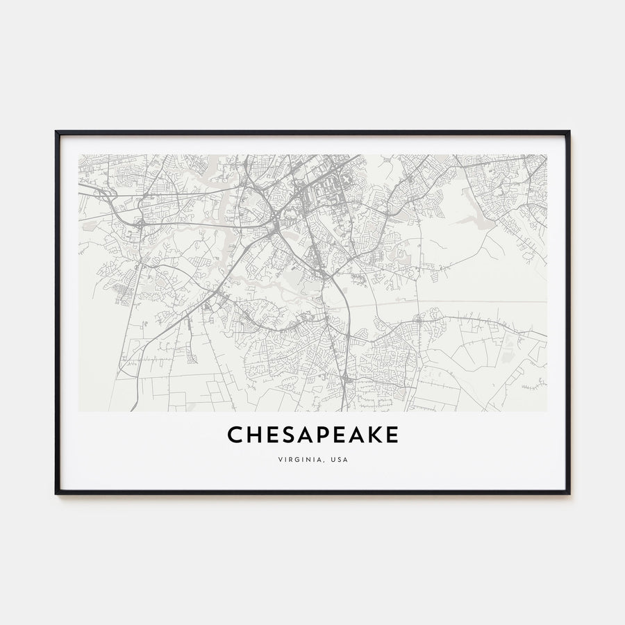 Chesapeake Map Landscape Poster