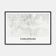 Chesapeake Map Landscape Poster