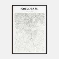 Chesapeake Map Portrait Poster