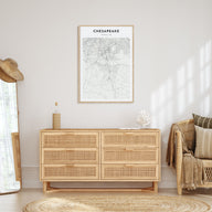 Chesapeake Map Portrait Poster