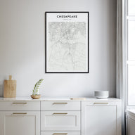 Chesapeake Map Portrait Poster